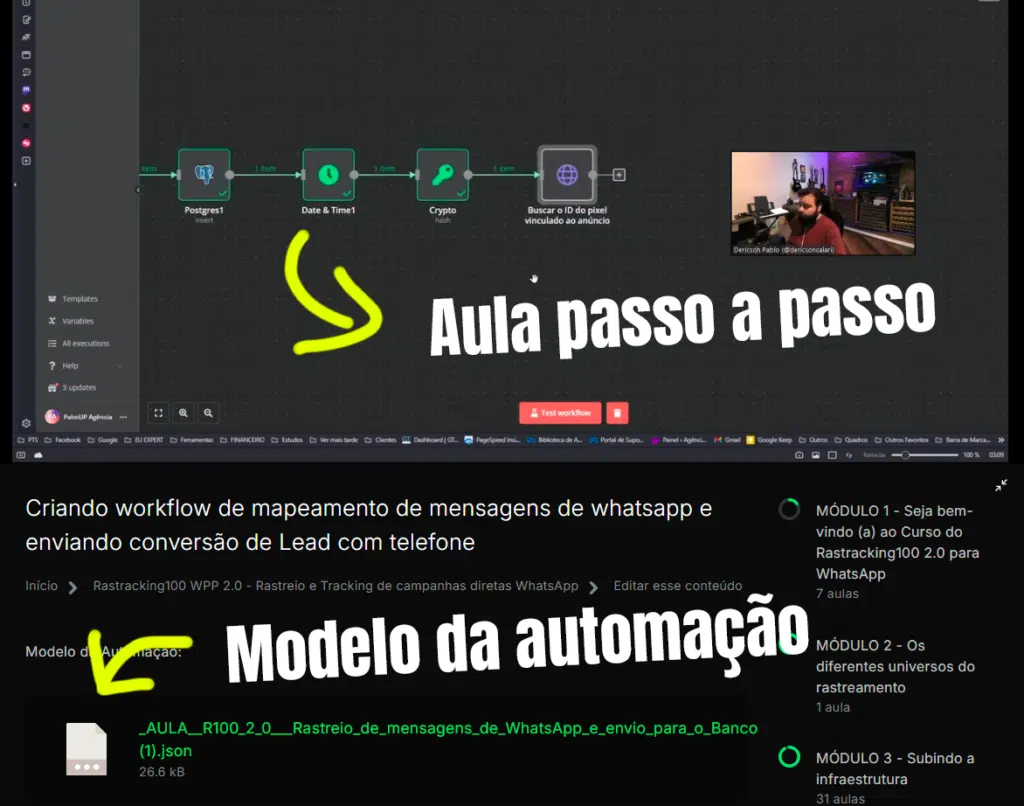 Exemplo do WPP Direct com aula passo a passo e arquivo do modelo da automação abaixo do vídeo