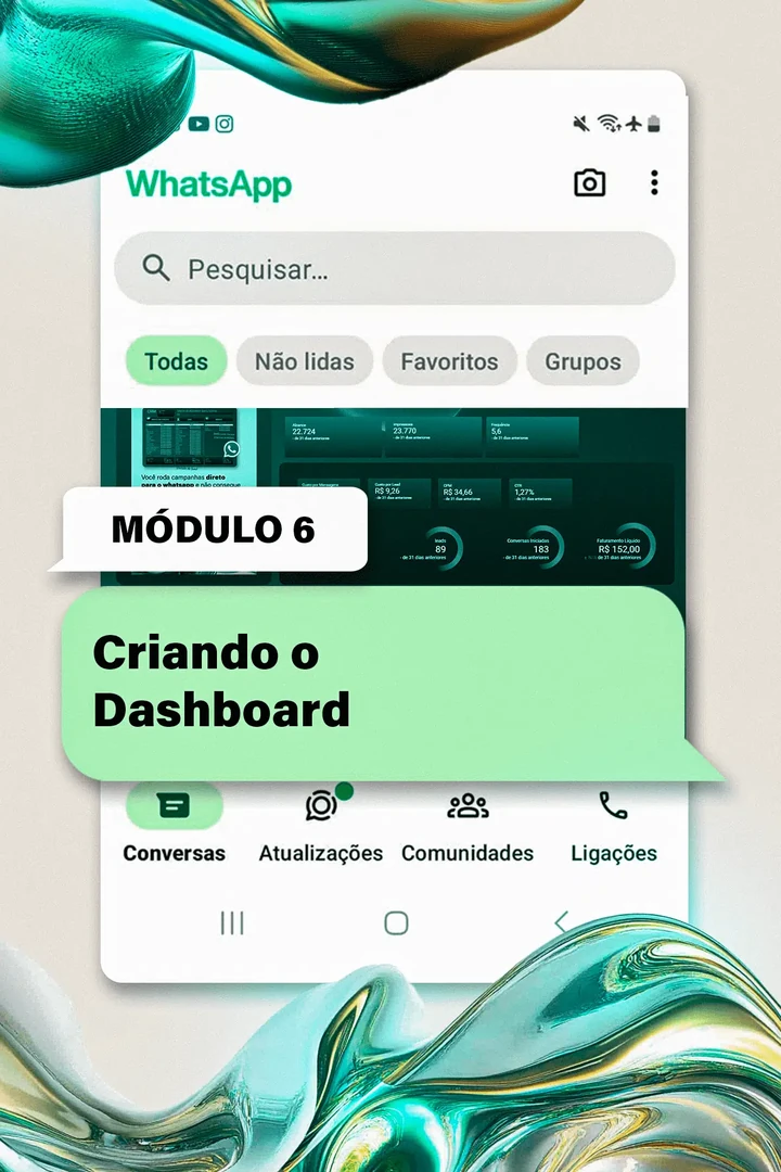 Capa do módulo 6, Dashboard.